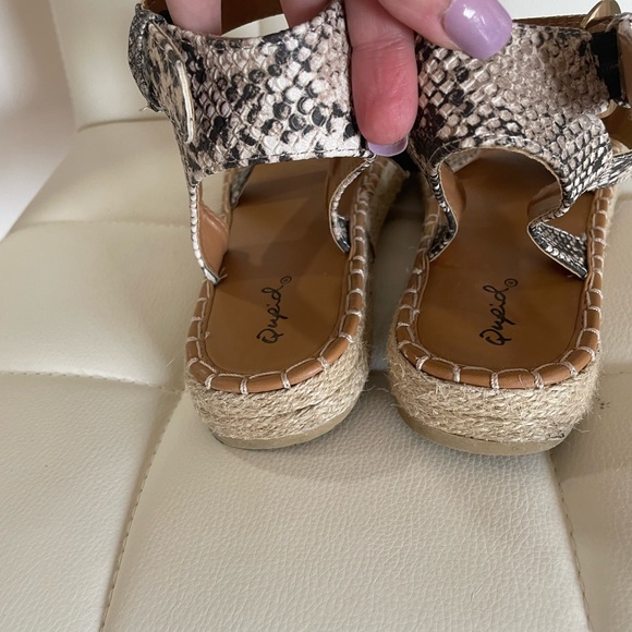 Qupid Snakeskin Espadrille - Picture 5 of 7